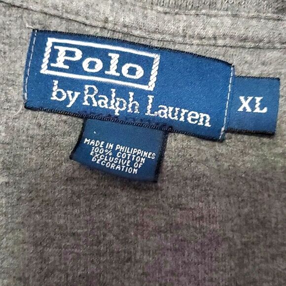 Polo Ralph Lauren Heather Gray Pony Logo Quarter Zip Pullover Windbreaker Jacket - Picture 10 of 11